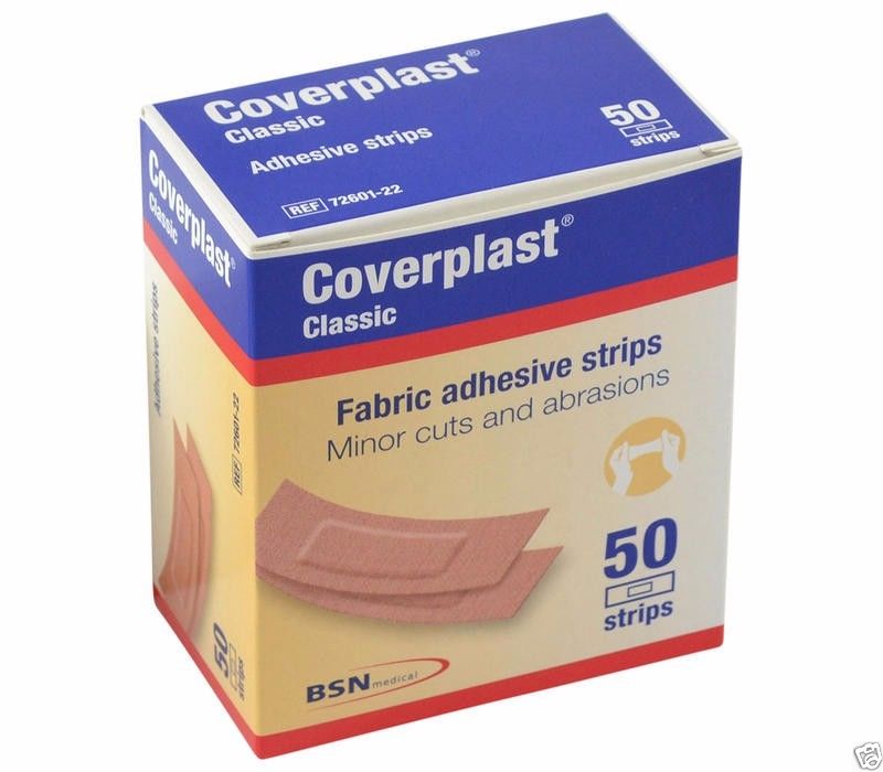 FABRIC ADHESIVE STRIPS MINOR CUTS AND ABRASIONS 50 STRIPS