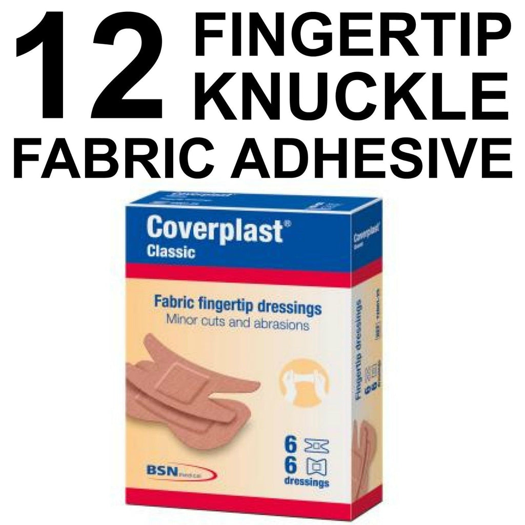 FABRIC FINGERTIP DRESSINGS MINOR CUTS AND ABRASIONS 12 DRESSINGS