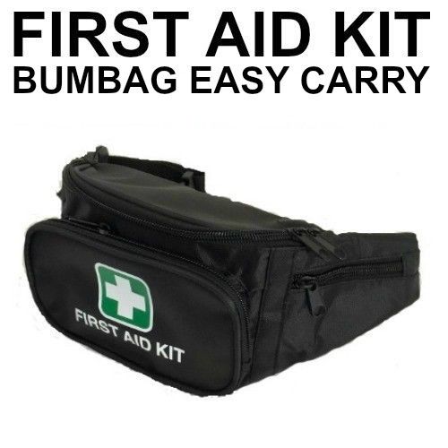 BUM BAG BLACK FIRST AID KIT FILLED