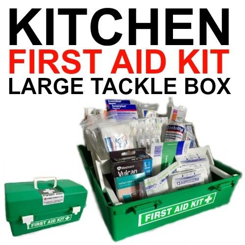 KITCHEN DOUBLE TRAY GREEN TACKLE FIRST AID KIT