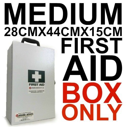 MEDIUM METAL FIRST AID BOX WALL MOUNT